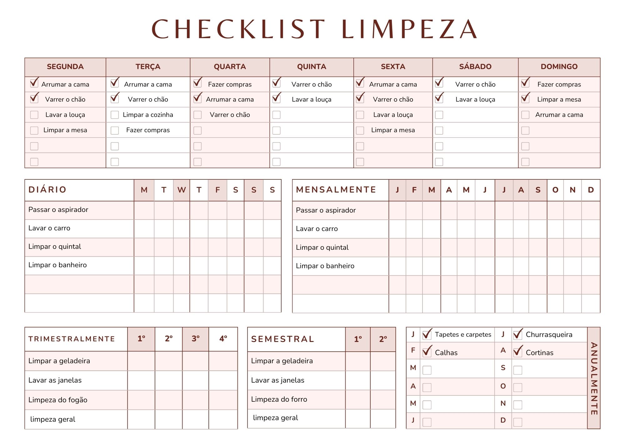 Imagem ilustrativa do bônus: Organize, Respire e Brilhe: Checklist de Limpeza